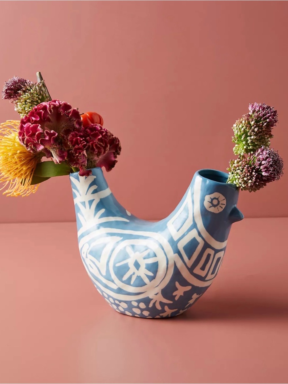 Anthropologie Blue Byrdie Vase
